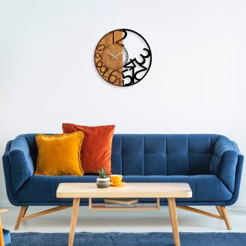 Reloj de pared diá. 56 cm 1xAA madera/metal