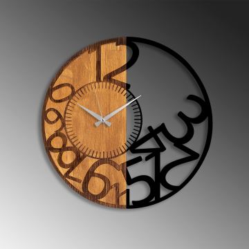 Reloj de pared diá. 56 cm 1xAA madera/metal