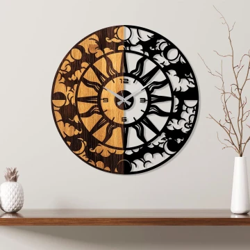 Reloj de pared diá. 56 cm 1xAA madera/metal