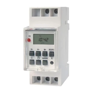 Reloj digital de conmutación para riel DIN 3680W/230V