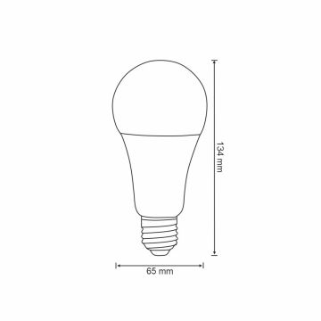 RGBW Bombilla LED regulable A65 E27/11W/230V 2700-6500K Wi-Fi Tuya