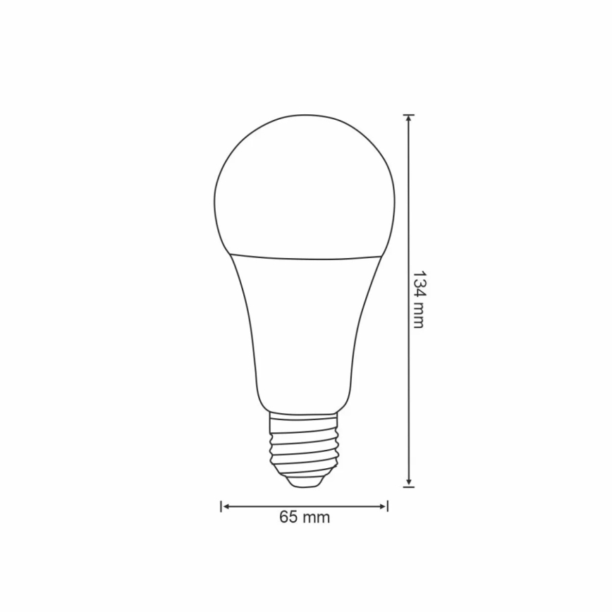 RGBW Bombilla LED regulable A65 E27/11W/230V 2700-6500K Wi-Fi Tuya