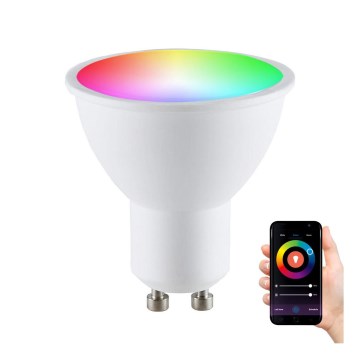 RGBW Bombilla LED regulable G45 GU10/5,5W/230V 2700-6500K Wi-Fi Tuya