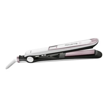 Rowenta - Plancha de pelo con pantalla LCD PREMIUM CARE 32W/230V rosa/blanco