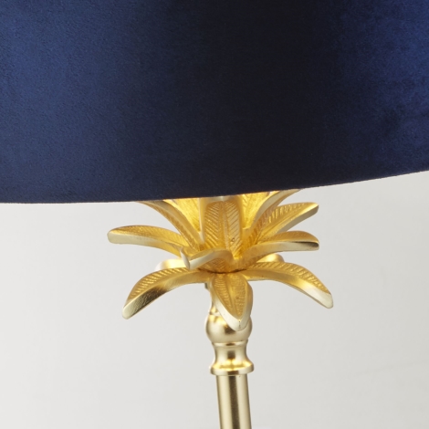 Searchlight - Lámpara de mesa PALM 1xE27/10W/230V azul/dorado