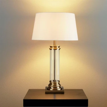 Searchlight - Lámpara de mesa PEDESTAL 1xE27/60W/230V