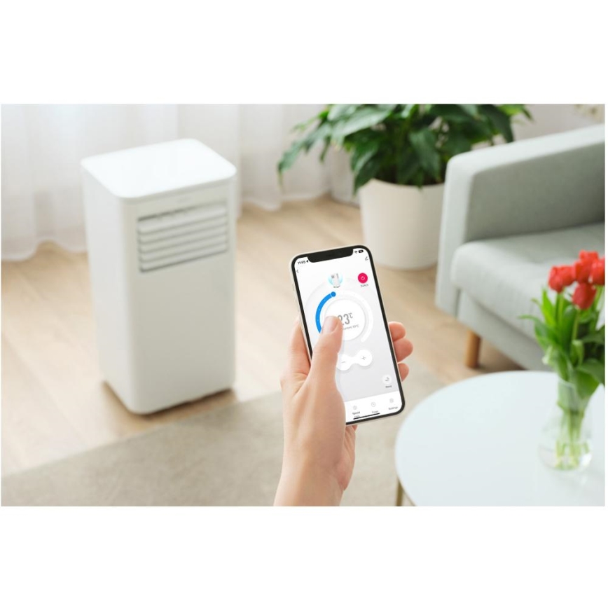 Sencor - Aire acondicionado móvil inteligente 3en1 con accesorios completos 760W/230V 7000BTU Wi-Fi + control remoto