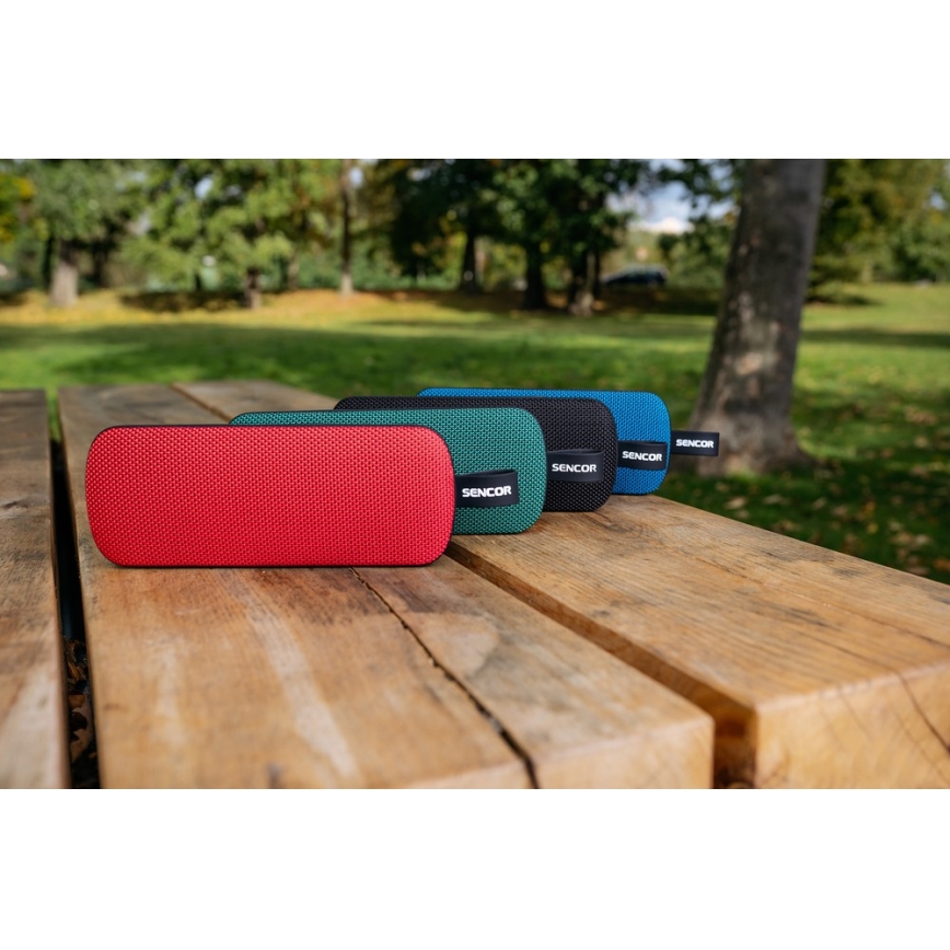 Sencor - Altavoz inalámbrico 10W 2000 mAh IPX7 rojo