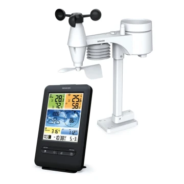 Sencor - Estación meteorológica profesional con pantalla LCD en color 1xCR2032 Wi-Fi