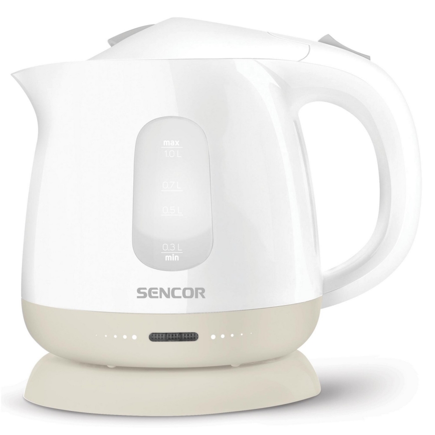 Sencor - Hervidor 1 l 1100W/230V blanco/beige