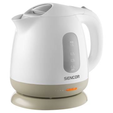 Sencor - Hervidor 1 l 1100W/230V blanco/beige