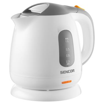 Sencor - Hervidor 1 l 1100W/230V blanco/gris