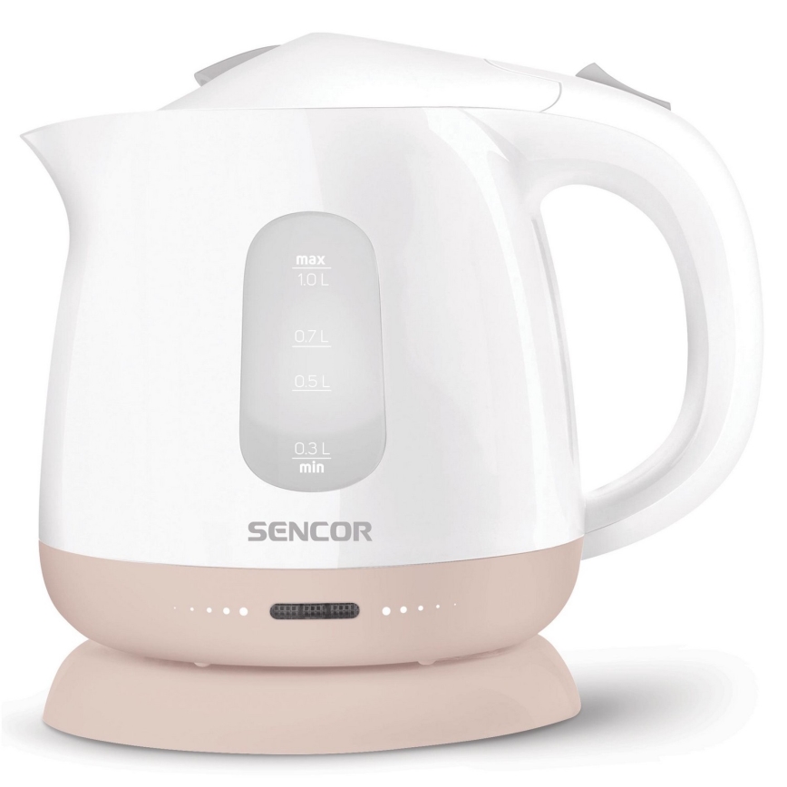 Sencor - Hervidor 1 l 1100W/230V blanco/rosa