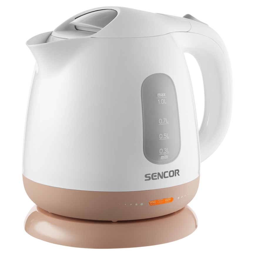 Sencor - Hervidor 1 l 1100W/230V blanco/rosa