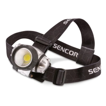 Sencor - Linterna frontal LED LED/3W/3xAAA