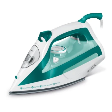 Sencor - Plancha de vapor 2600W/230V turquesa/blanco