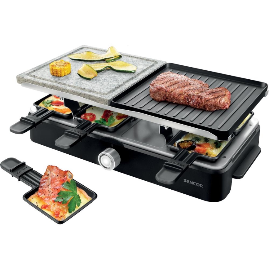 Sencor - Raclette grill con accesorios 1400W/230V