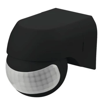 Sensor de movimiento PIR 180 ° IP44 negro