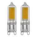 SET 2x Bombilla LED G9/2W/230V 4000K - Eglo 11677