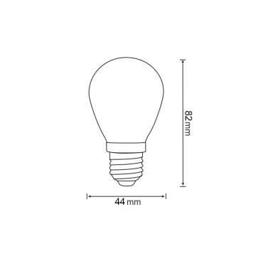 SET 2x Bombilla LED PARTY E27/0,3W/36V amarillo