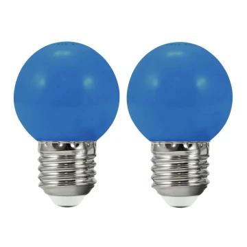 SET 2x bombilla LED PARTY E27/0,5W/36V azul
