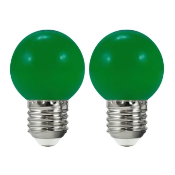 SET 2x bombilla LED PARTY E27/0,5W/36V verde