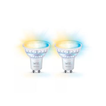 SET 2x Bombilla LED regulable PAR16 GU10/4,7W/230V 2700-6500K CRI 90 Wi-Fi - WiZ