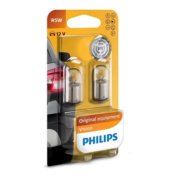 SET 2x Bombilla para coche Philips VISION 12821B2 R5W BA15s/5W/12V