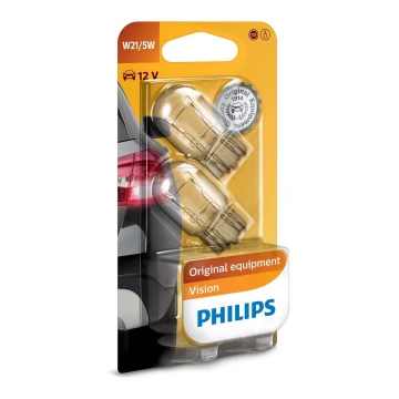 SET 2x Bombilla para el coche Philips VISION 12066B2 W3x16q/5W/12V