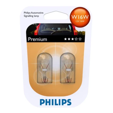 SET 2x Bombilla para el coche Philips VISION 12067B2 W16W W2,1x9,5d/16W/12V