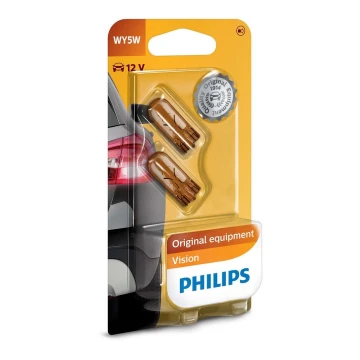 SET 2x Bombilla para el coche Philips VISION 12396B2 W2,1x9,5D/5W/12V