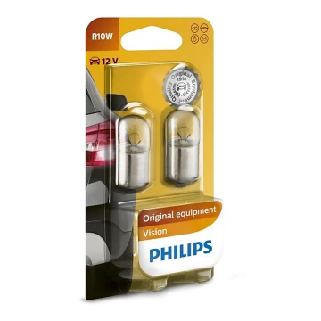 SET 2x Bombilla para el coche Philips VISION 12814B2 BA15s/10W/12V