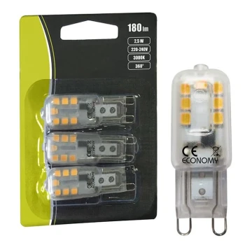 SET 3x Bombilla LED G9/2,5W/230V 3000K