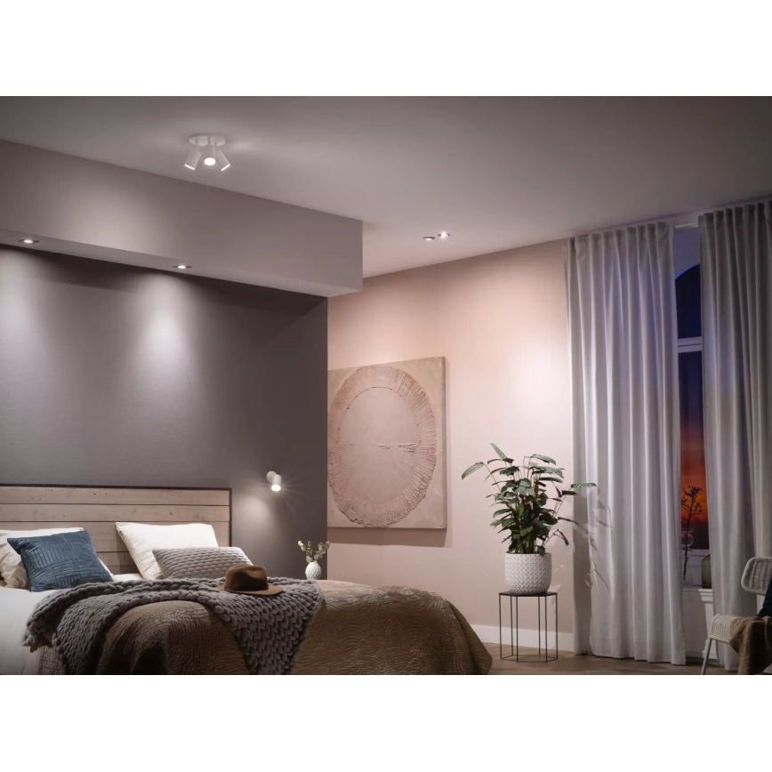 SET 3x Bombilla LED regulable Philips Hue WHITE AMBIANCE GU10/4,2W/230V 2200-6500K