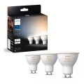 SET 3x Bombilla LED regulable Philips Hue WHITE AMBIANCE GU10/4,2W/230V 2200-6500K