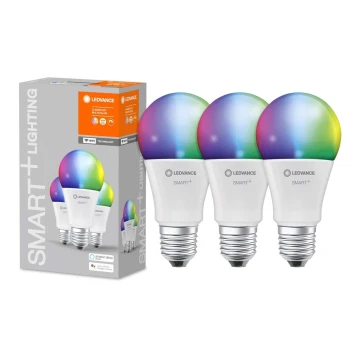 SET 3x LED RGB Bombilla regulable SMART+ E27/14W/230V 2700K-6500K Wi-Fi - Ledvance