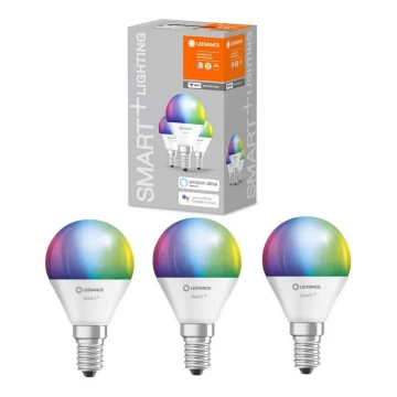 SET 3x LED RGBW Bombilla regulable SMART+ E14/5W/230V 2700K-6500K Wi-Fi - Ledvance