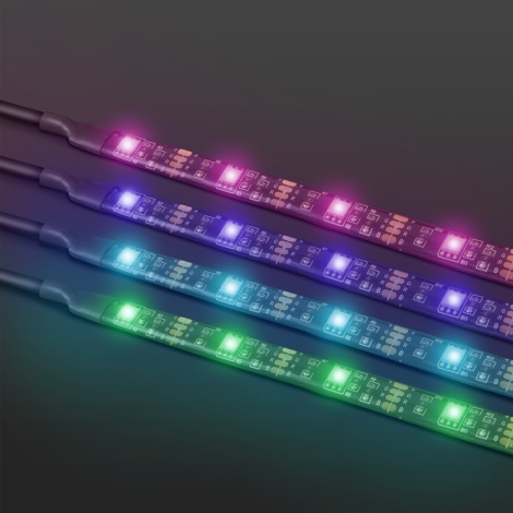 SET 4x LED RGB Cinta regulable 2x30cm 2x50cm LED/2,16/3,6W/5V IP65 + mando a distancia