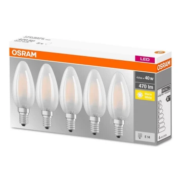 SET 5x Bombilla LED VINTAGE E14/4W/230V 2700K - Osram