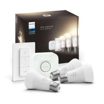 Set básico Philips Hue WHITE 3xE27/9,5W 2700K + dispositivo de conexión