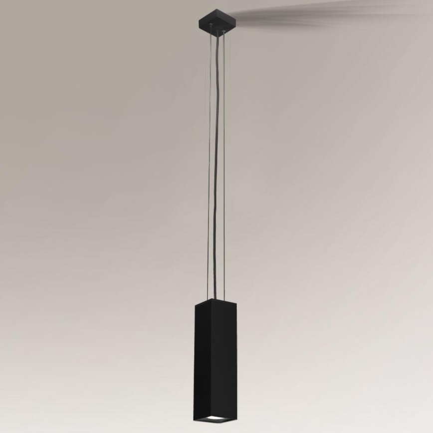 Shilo - Lámpara colgante 1xGU10/15W/230V negro