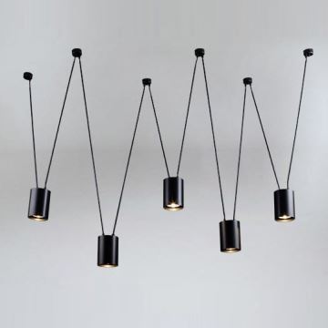 Shilo - Lámpara colgante 5xGU10/15W/230V negro