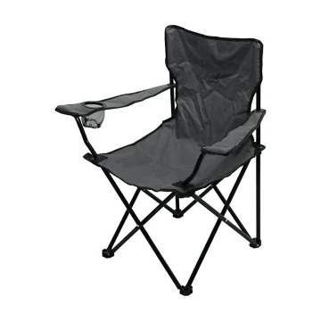 Silla de camping plegable gris