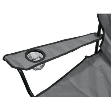 Silla de camping plegable gris