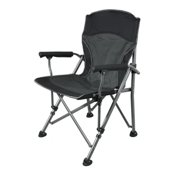 Silla de camping plegable negro