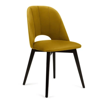 Silla de comedor BOVIO 86x48 cm amarillo/haya