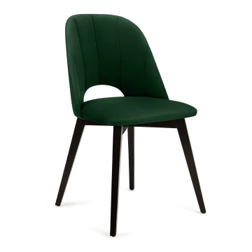 Silla de comedor BOVIO 86x48 cm verde oscuro/haya