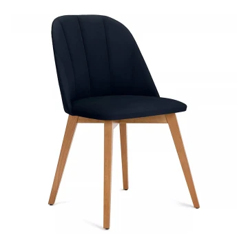 Silla de comedor RIFO 86x48 cm azul oscuro/roble claro