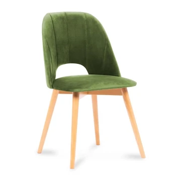 Silla de comedor TINO 86x48 cm verde claro/roble claro