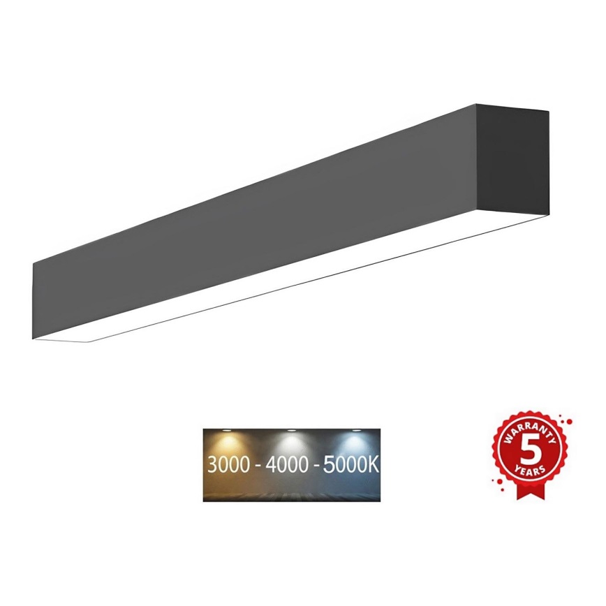 Sinclair - Plafón LED LSM LED/20W/230V 3000K/4000K/5000K 60 cm negro